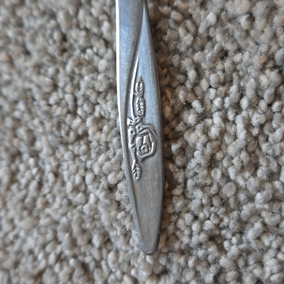 Vintage 1970's Stainless Steel Coated Baby Infant Spoon Made In Taiwan - Picture 2 of 5